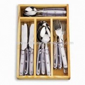 24 Pieces Tableware Set with Plastic Handle, Customized Designs and Logos are Welcome images