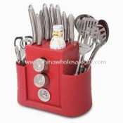 Kitchen Set with Salt and Pepper Shakers and Meat Thermometer images