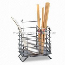 Solid Chrome-plated Chopstick Rack, Measuring 150 x 120 x 190mm images