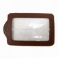 Leather Badge Holder with 2 Side PVC Windows small picture