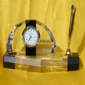 Crystal Clock with Pen Holder images