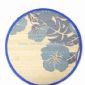 Flower Printed Bamboo Placemat in Round Shape small picture