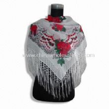 Square Scarf Made of 100% Poly Voil with Fringes images