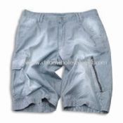 Short Jeans with Multiple Pockets and Zippers Made of 100% Cotton Fabric images