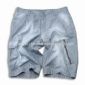 Short Jeans with Multiple Pockets and Zippers Made of 100% Cotton Fabric small picture
