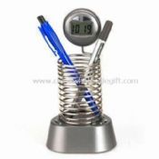 Spring-shaped Pen Holder with Radio and Clock images