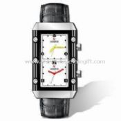 Mens Sports Watch with Alloy Case and PU Band images