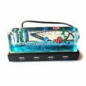 4-port Liquid USB Hub with Pen Holder and Plug-and-play Function images