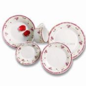 30-piece Porcelain Dinner Plate with Decal in Wing Shape images
