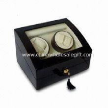 Wooden Watch Winder Box with Cream PU Interior images