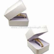 White Watch Jewelry Gift Box with Embossment Leather Cover images