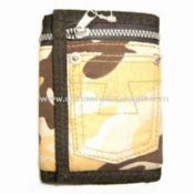 Mens Trifold Ripper Wallet Made of Cotton Fabric images