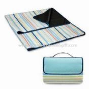 Waterproof Foldable Stripe Picnic/Beach Mat Made of Polyester Fleece images