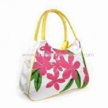 Canvas Beach Bag with Tropical Print images