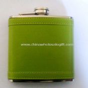 Leather-wrapped 10oz Water Transfer Hip Flask images