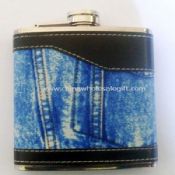 Leather-wrapped 4oz Hip Flask images