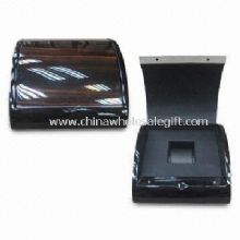 Watch Box with Silver Metal Strips and two Pairs of Magnets for God Closure images