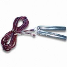 Jump Rope with Cowhide Leather Rope and Heavy Steel Handle images
