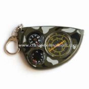 Odograph with Compass and Thermometer with Metal Keychain images