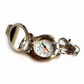 Zinc Alloy Compass with Key Ring and Reflector images