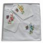 Ladies Embroidery Handkerchiefs with Satin Border small picture