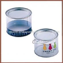 PET tube with tin lid and tin base images
