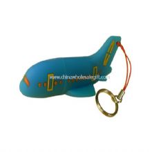 Soft PVC airplane USB Flash Drive with Keychain images