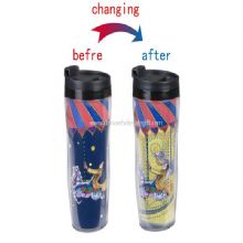 Cartoon color changing plastic mug images