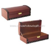 Round PU Leather Wine Box For One Wine Bottle images