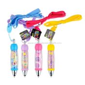 Push action ball point pen with Lanyard images