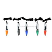 Push action ball point pen with lanyard images