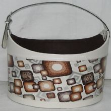 leather Round shopping basket images