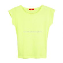 Womens Cotton Bat-Wing Sleeve Plain T-shirt images