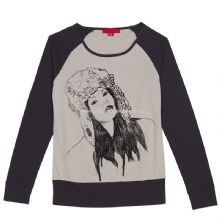 Womens Long Sleeve T-shirt aus Baumwolle drucken images