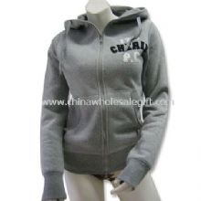 Womens hooded sweatshirt with zipper images