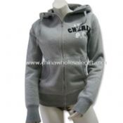 Womens hooded sweatshirt with zipper images