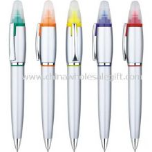 Silver barrel Hi-lighter ballpen images