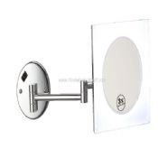 Wall mounted square acrylic mirror with led light images