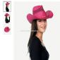 Pink Woven Western hat small picture