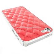 PU Leather Chrome Back Hard Case For iPhone5 images