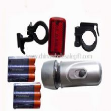 5 white LED bike light set images