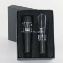 Mini Wine Pourer and Vacuum Stopper Set images