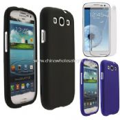 Rubber hard cover+LCD Guard For Samsung Galaxy S3 images