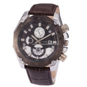 Men quartz watch with leather band images