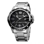 Stainless steel men watch with date images