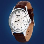 Leather band men watch images
