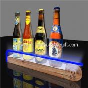 LED wine display with wooden pedestal images