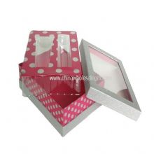 Colorful box with PVC window for cosmetic box images