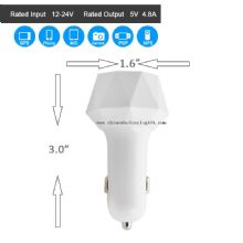 3 ports diamond Smart USB adapter intelligent car charger images