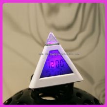 7 LED Color Change Pyramid Digital Clock images